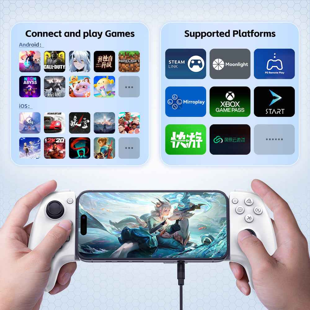 Type-C Wired Bluetooth Android IOS Computer Streaming PS Handle
