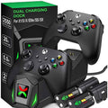 Controller Charging Station With 2x5520mWh Rechargeable Battery
